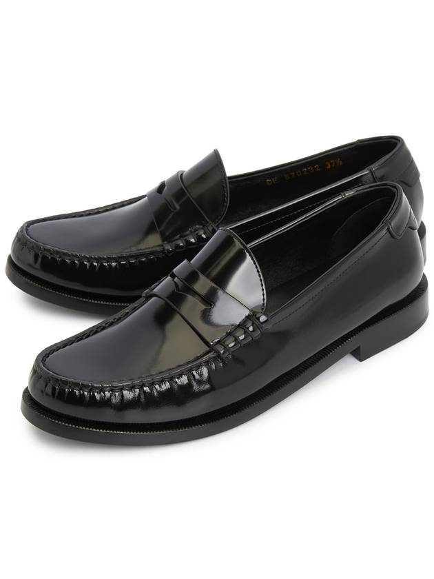 Luxury Saint Laurent Trending 2025 Women's Monogram Le Penny Loafer Black