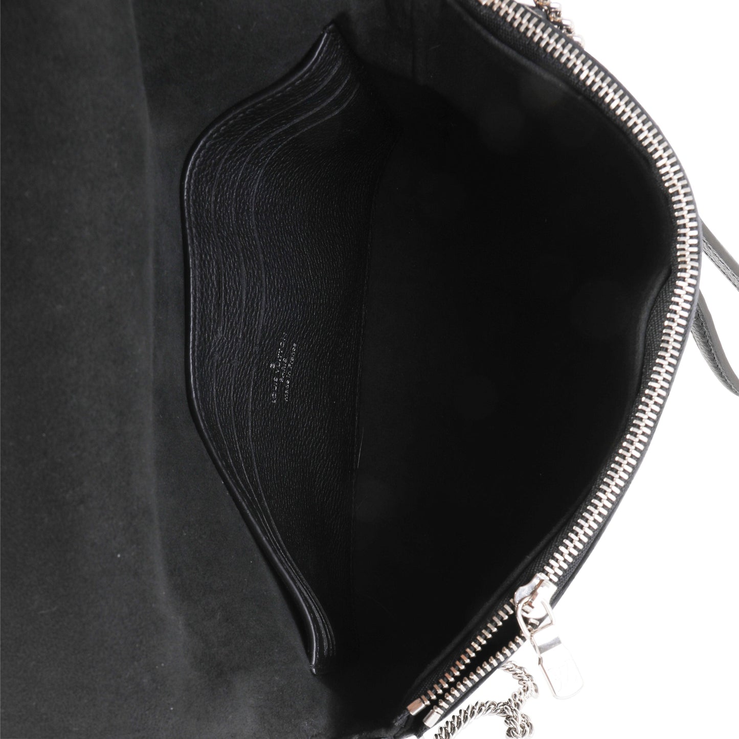 Louis Vuitton Louis Vuitton Black Calf Leather Lockme Chain Pochette