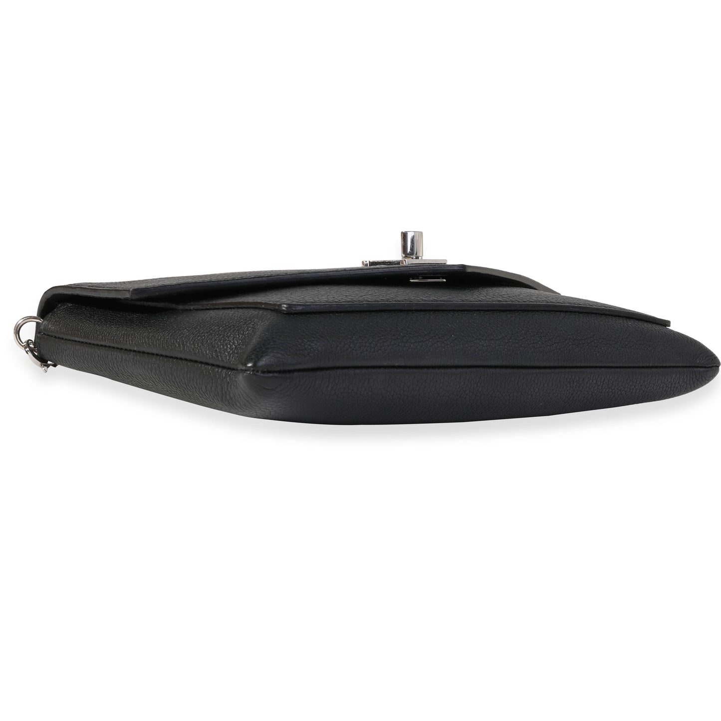 Louis Vuitton Louis Vuitton Black Calf Leather Lockme Chain Pochette