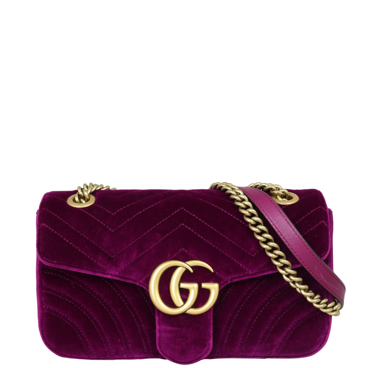 Gucci GG Marmont Small Velvet Shoulder Bag