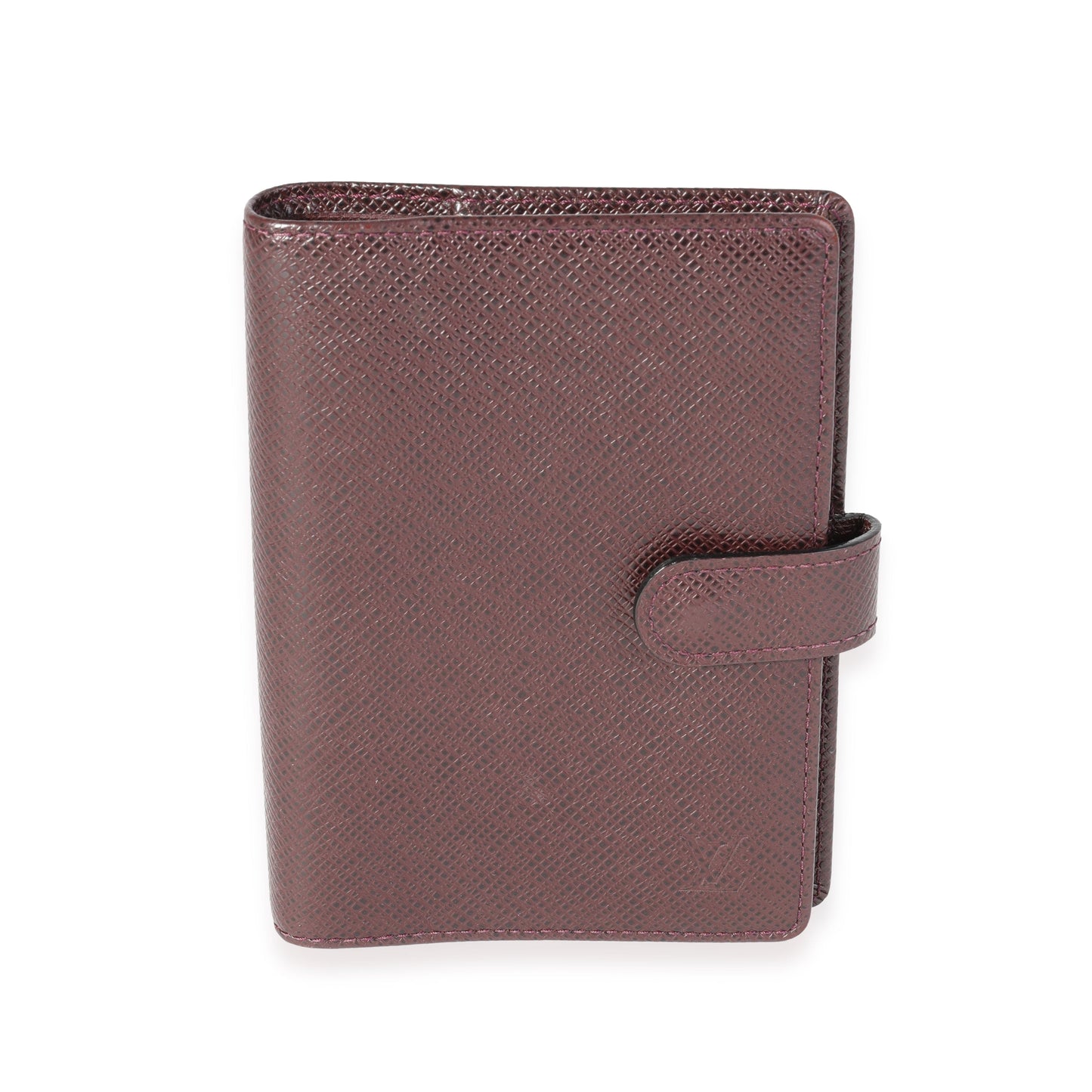 Louis Vuitton Louis Vuitton Burgundy Taiga Small Agenda Cover
