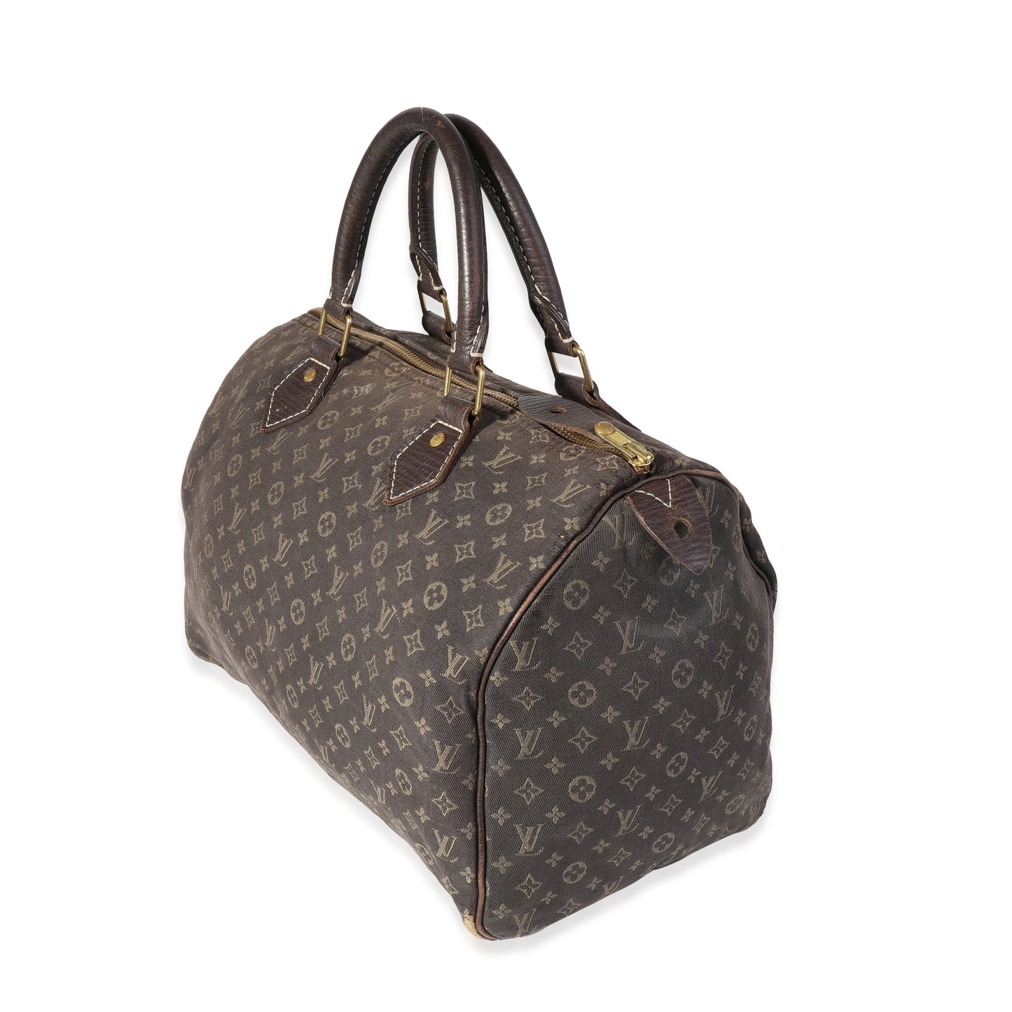 Louis Vuitton Louis Vuitton Brown Mini Lin Speedy 30