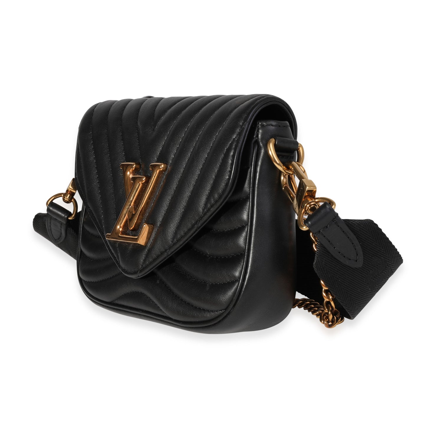 Louis Vuitton Louis Vuitton Black Quilted Leather New Wave Multi-Pochette