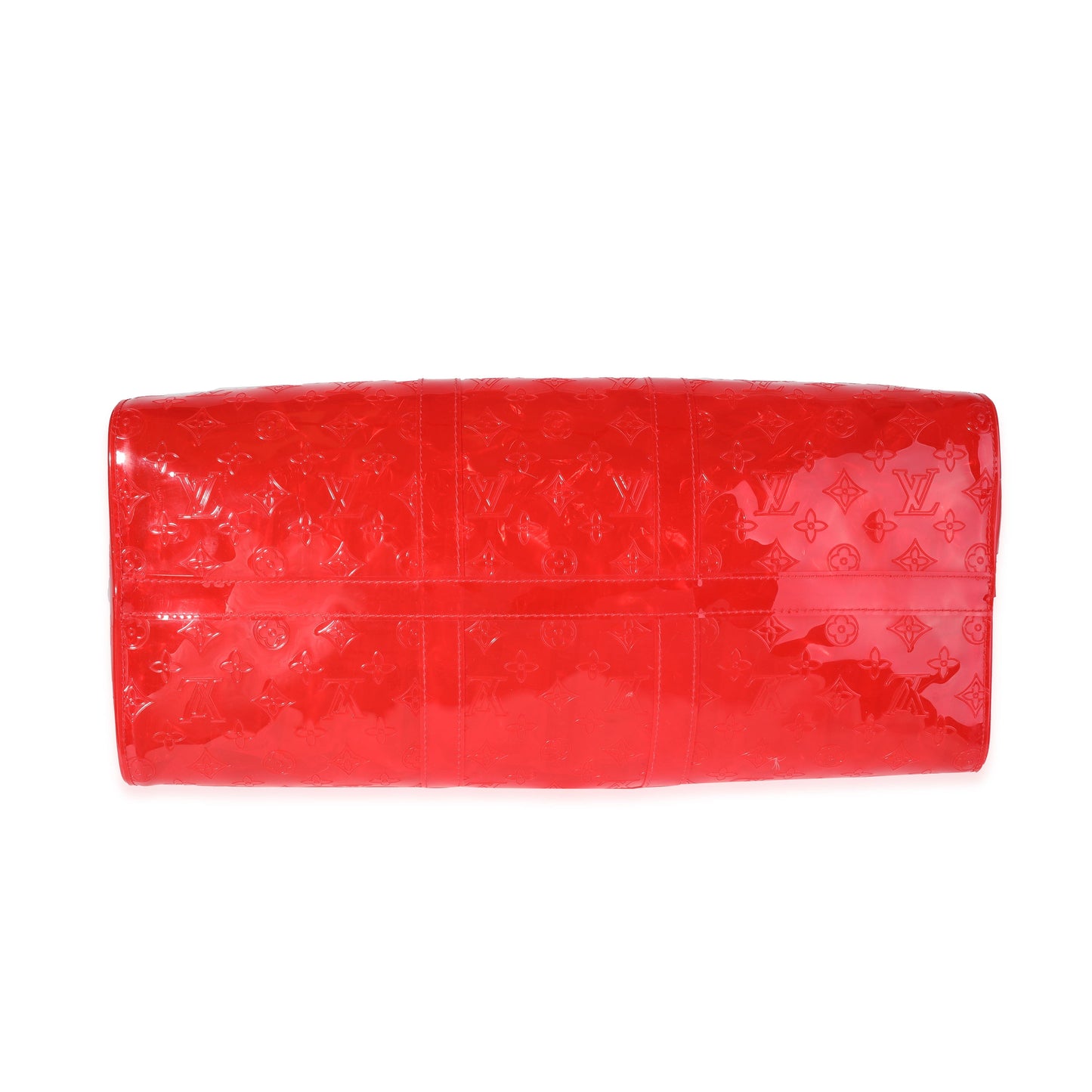 Louis Vuitton Louis Vuitton x Virgil Abloh Red Monogram PVC  Keepall Bandouliére 50