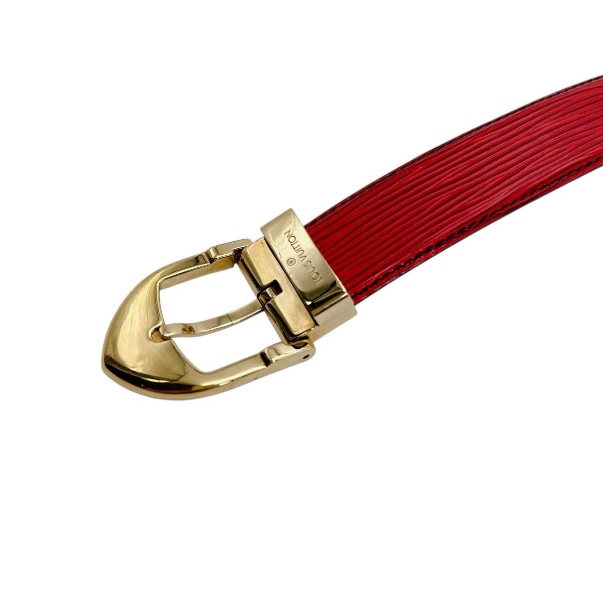LOUIS VUITTON belt Epi Leather Red belt Epi Red Women