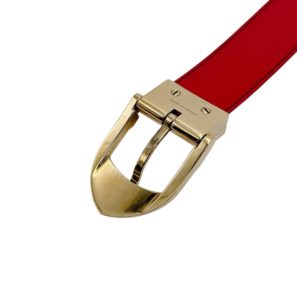 LOUIS VUITTON belt Epi Leather Red belt Epi Red Women
