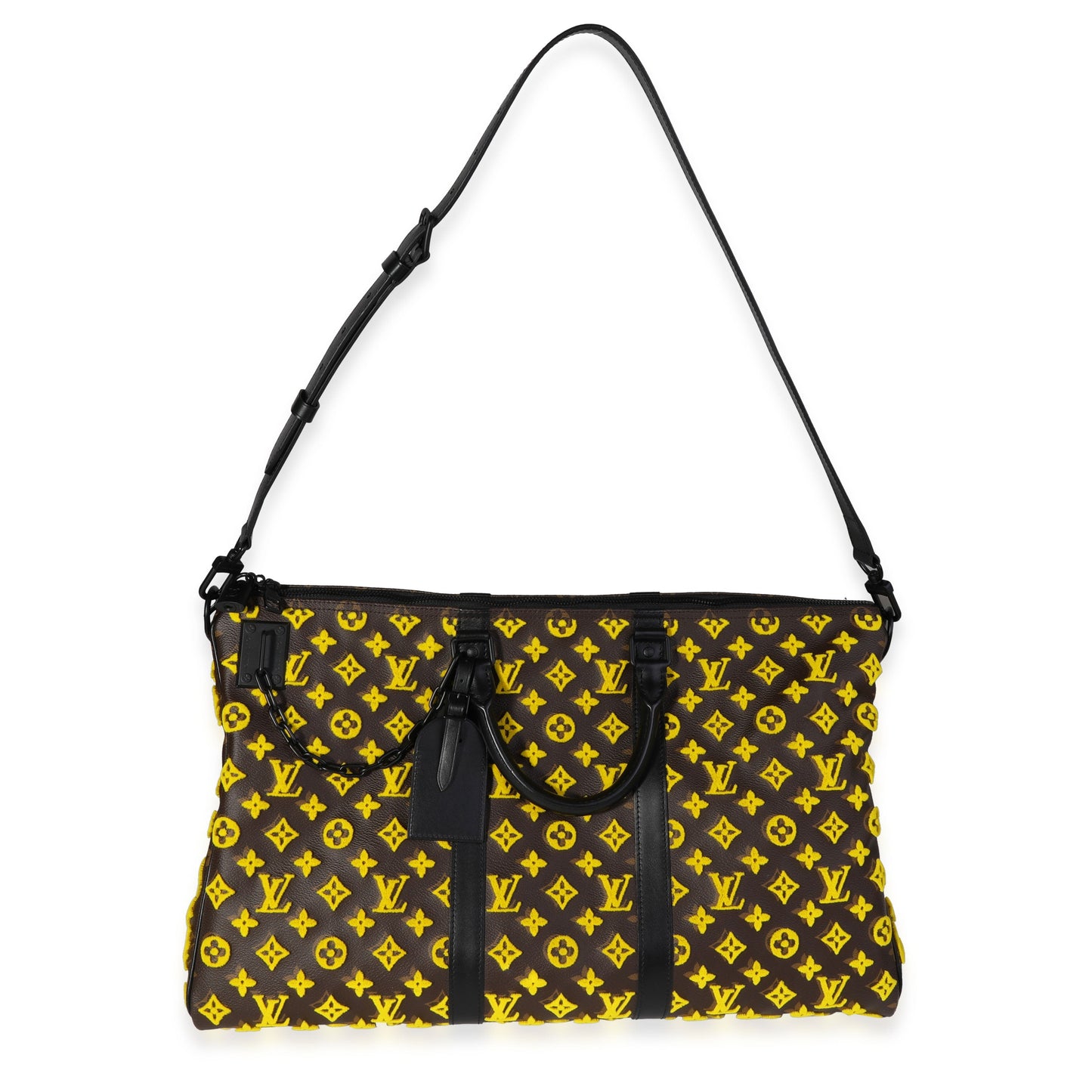 Louis Vuitton Louis Vuitton Jaune Monogram Tuffetage Triangle Keepall Bandoulière 50