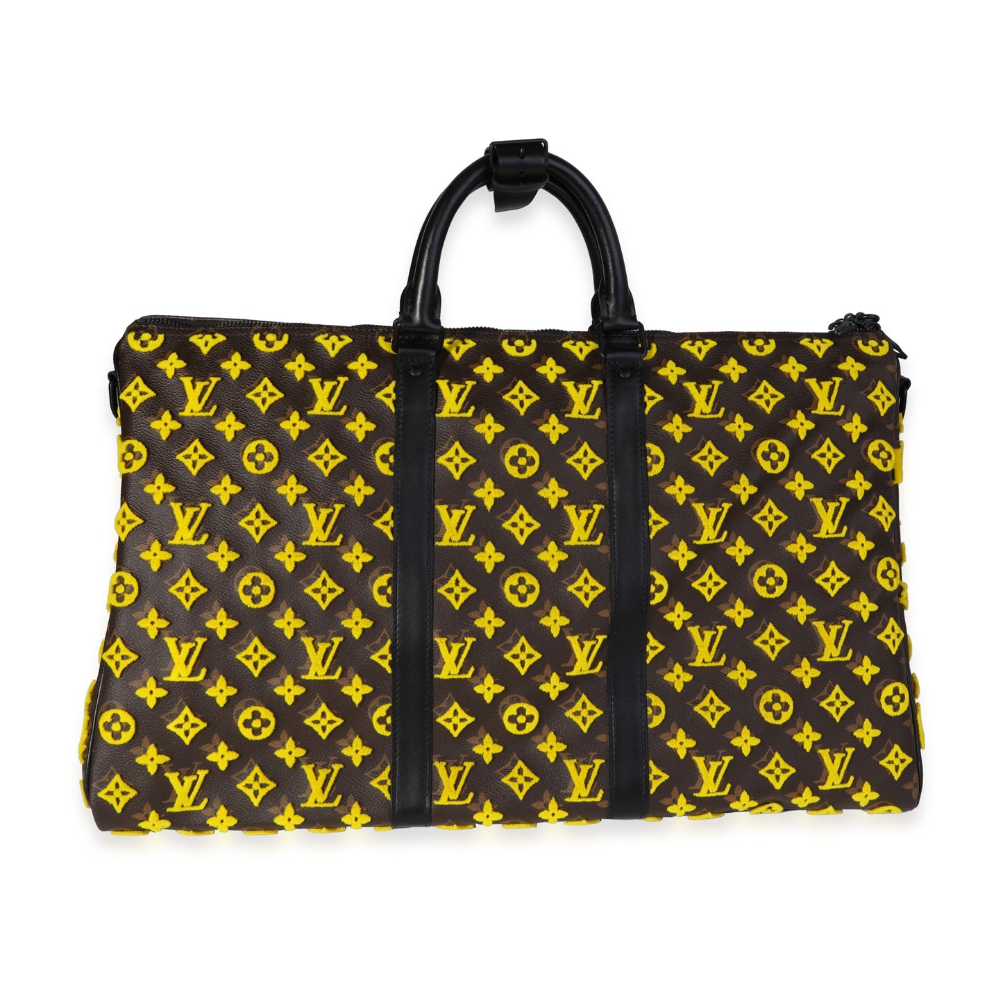 Louis Vuitton Louis Vuitton Jaune Monogram Tuffetage Triangle Keepall Bandoulière 50