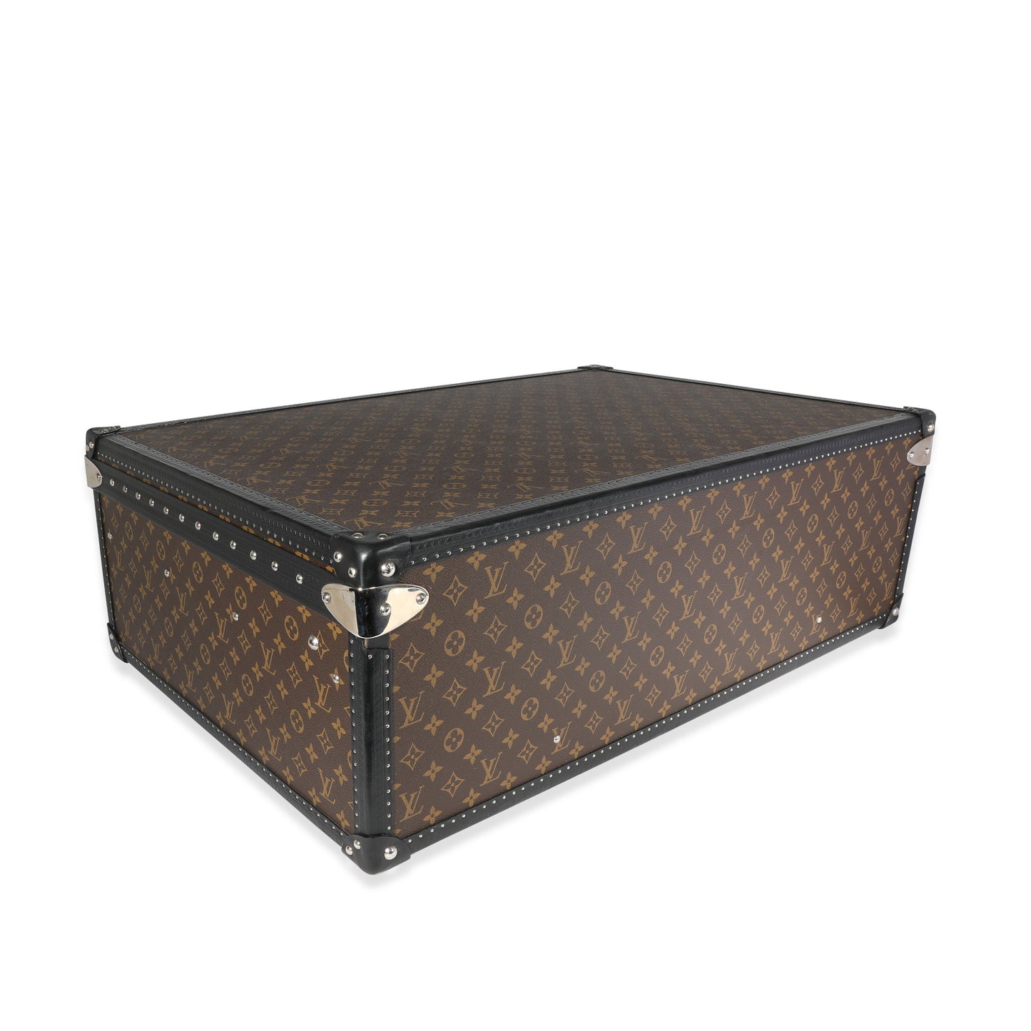 Louis Vuitton Louis Vuitton Monogram Macassar & Black Leather Alzer Trunk 80