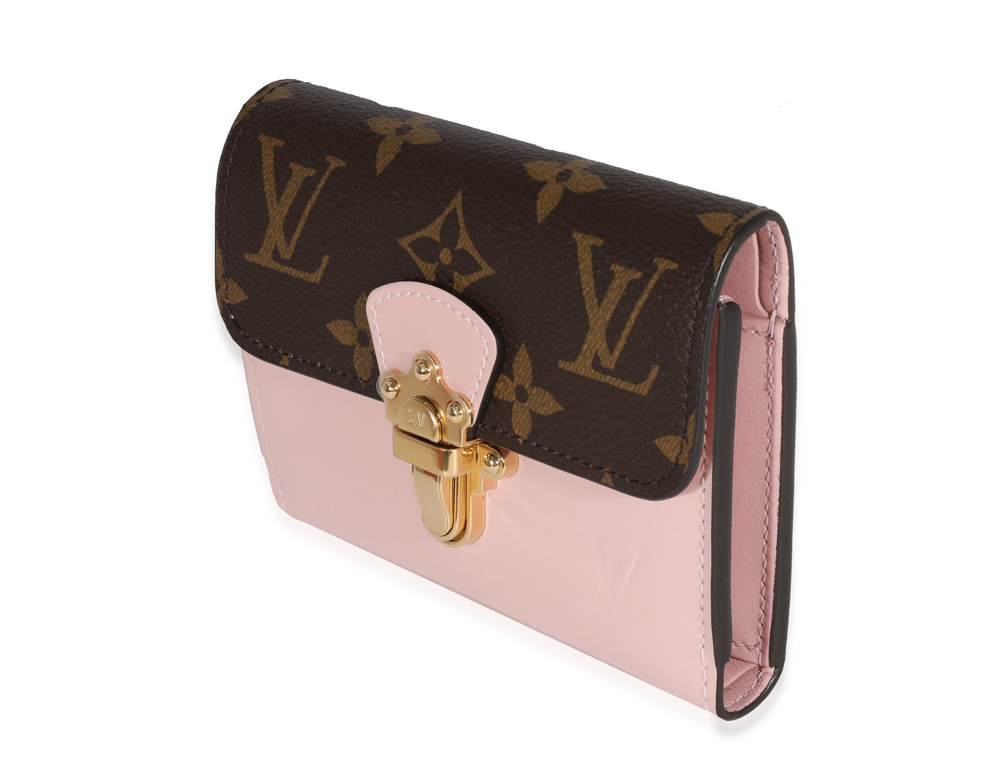 Louis Vuitton Louis Vuitton Monogram Canvas & Rose Ballerine Vernis Cherrywood Wallet