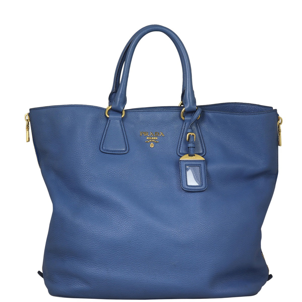 Prada Vitello Daino Large Expandable Shopper Tote