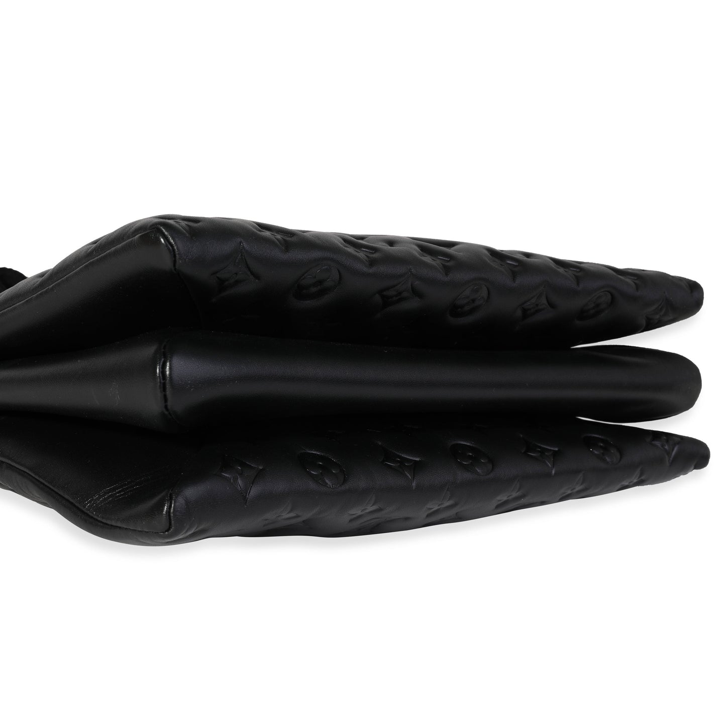 Louis Vuitton Louis Vuitton Black Embossed Lambskin Coussin MM