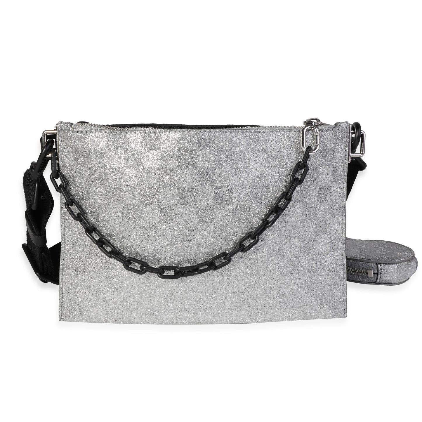 Louis Vuitton Louis Vuitton Silver Damier Glitter & Black Monogram Taurillon Sac In The Loop