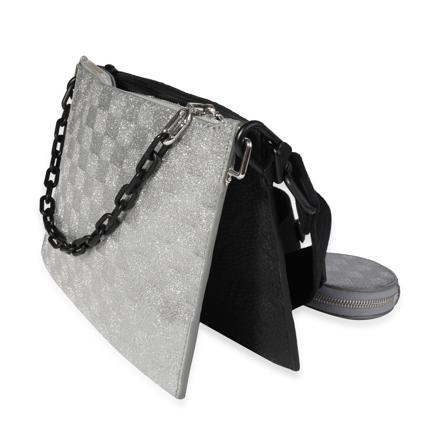 Louis Vuitton Louis Vuitton Silver Damier Glitter & Black Monogram Taurillon Sac In The Loop