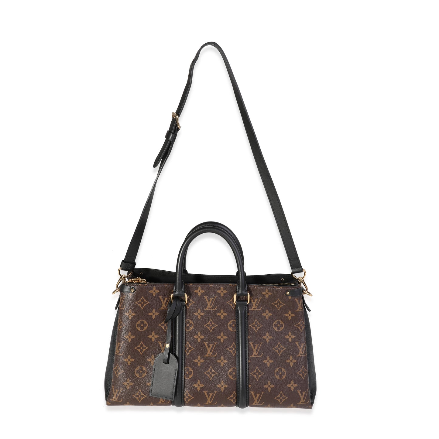 Louis Vuitton Louis Vuitton Monogram Canvas & Black Leather Soufflot MM