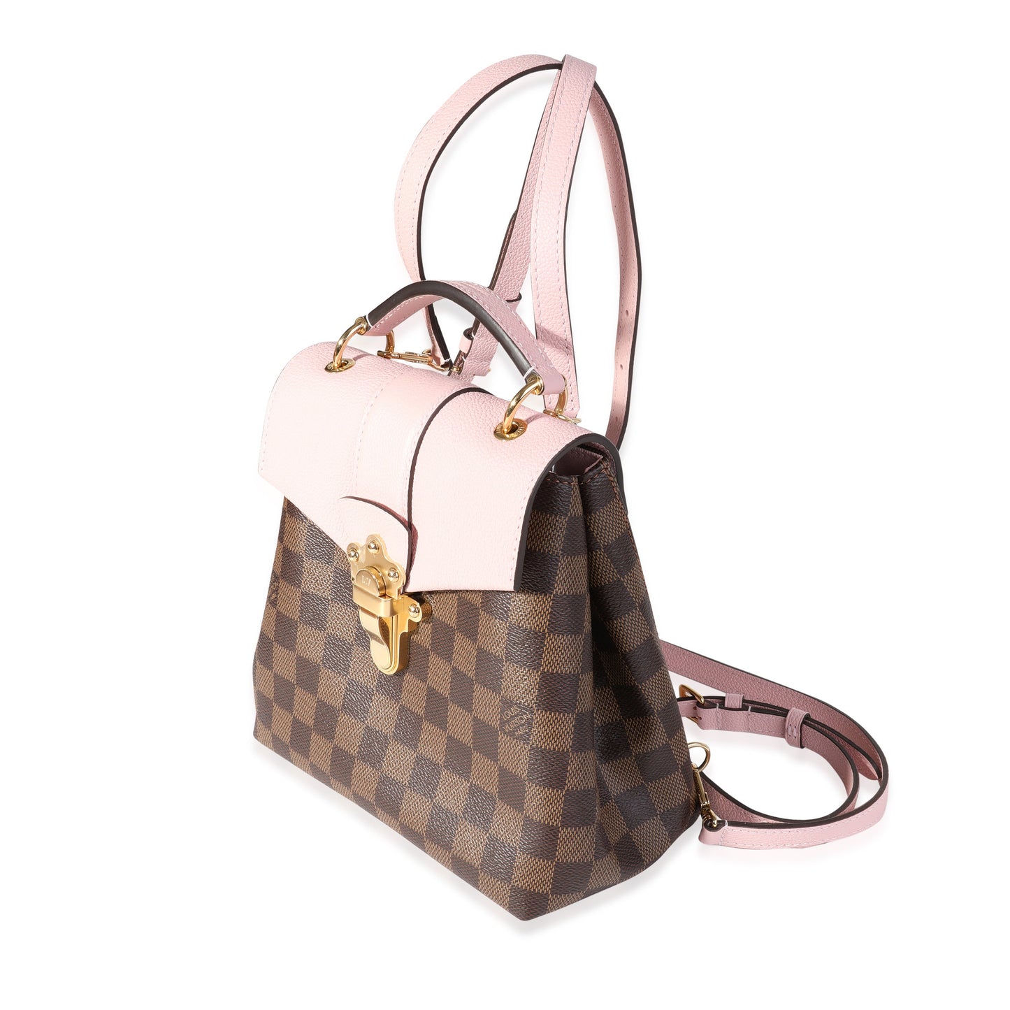 Louis Vuitton Louis Vuitton Damier Ebene & Magnolia Leather Clapton Backpack