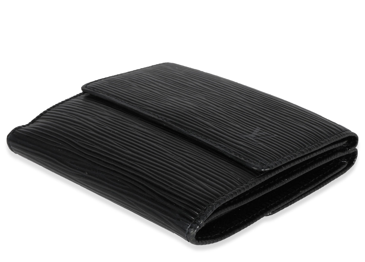 Louis Vuitton Louis Vuitton Black Epi Leather Porte-Monnaie Compact Wallet