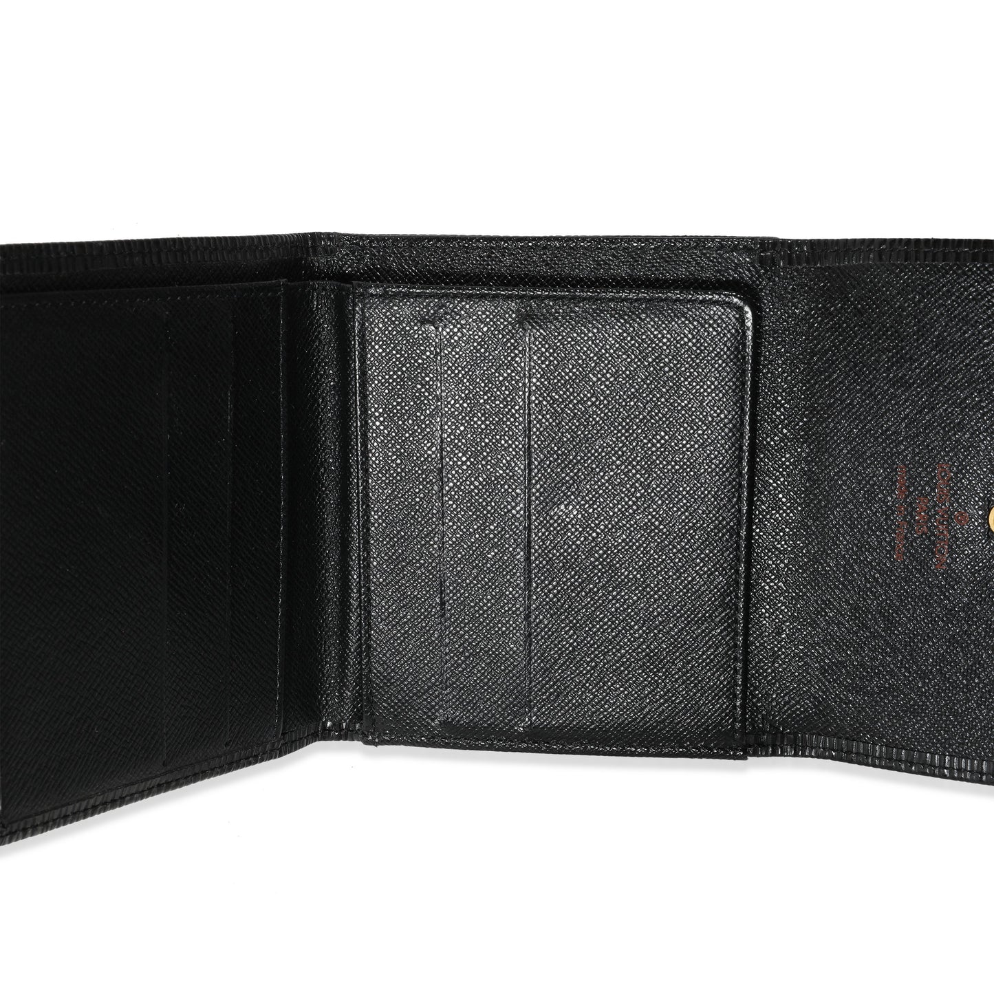 Louis Vuitton Louis Vuitton Black Epi Leather Porte-Monnaie Compact Wallet