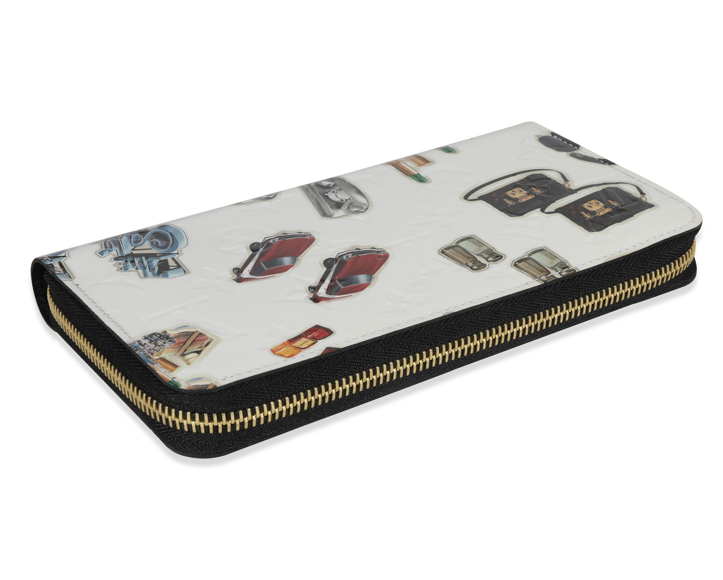 Louis Vuitton Louis Vuitton White Monogram Vernis Stickers Animation Wallet
