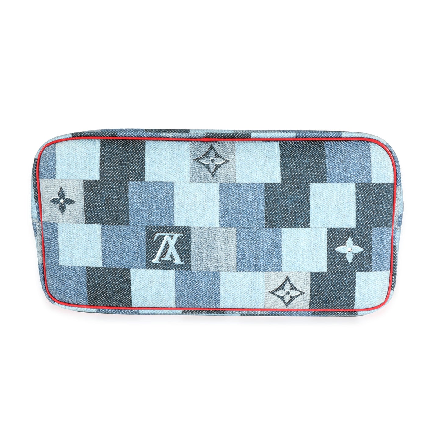 Louis Vuitton Louis Vuitton Blue Denim Monogram Patchwork Neverfull MM