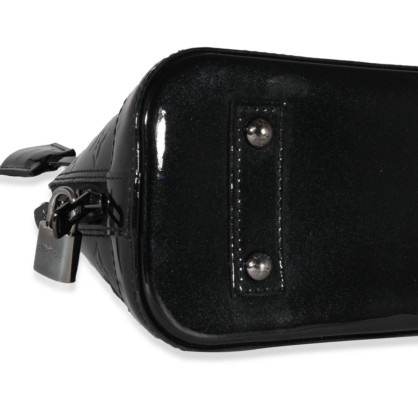 Louis Vuitton Louis Vuitton Black Magnetique Monogram Vernis Alma BB