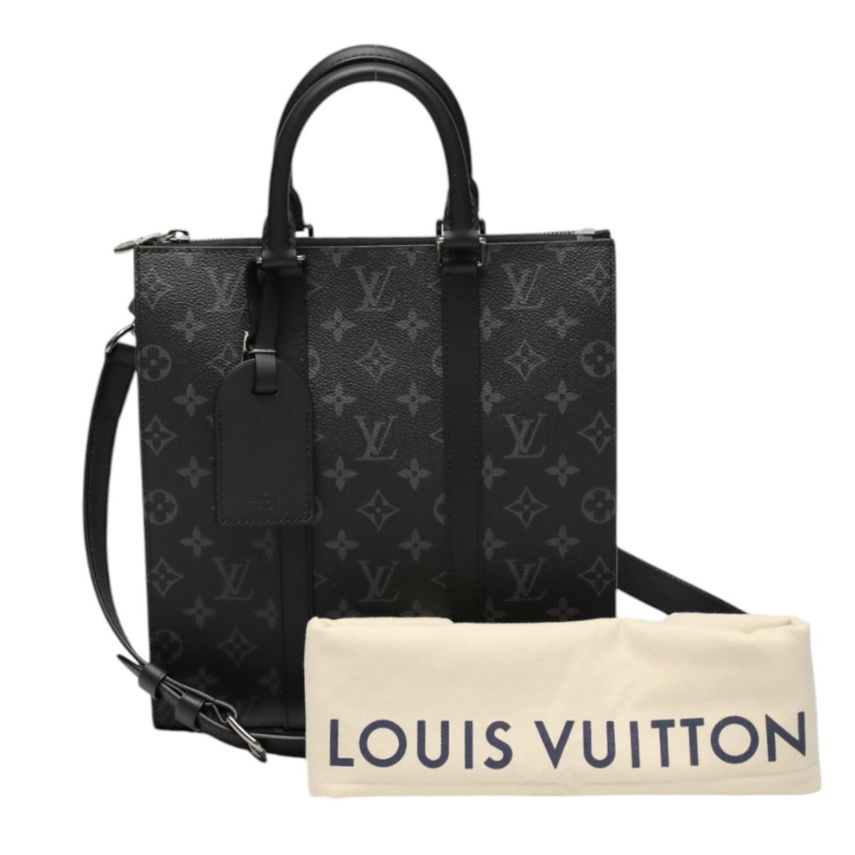 LOUIS VUITTON Tote Bag M46456 Monogram canvas black Monogram Eclipse Sac Plat Cloth
