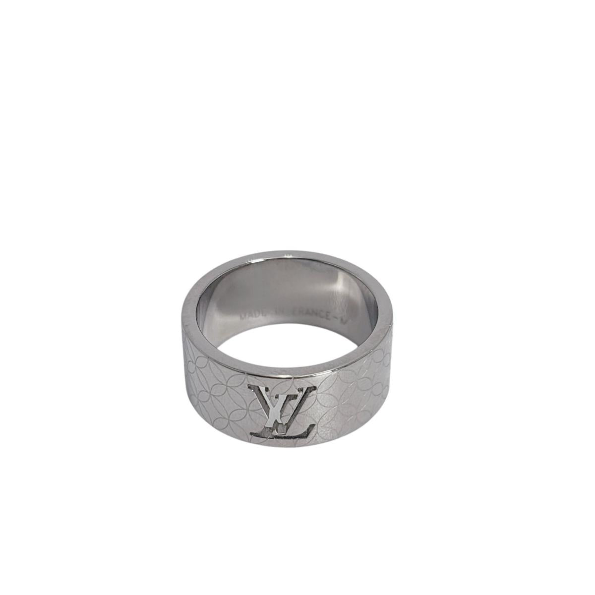 LOUIS VUITTON Ring M65456 metal Silver M size (around 19) Berg Champs Elysees M