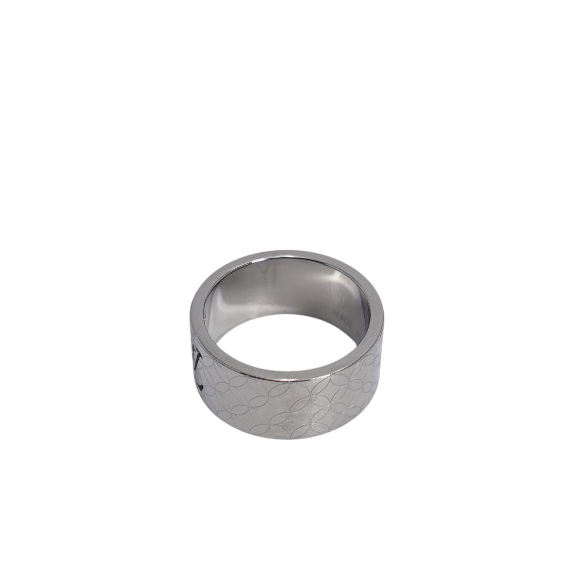 LOUIS VUITTON Ring M65456 metal Silver M size (around 19) Berg Champs Elysees M