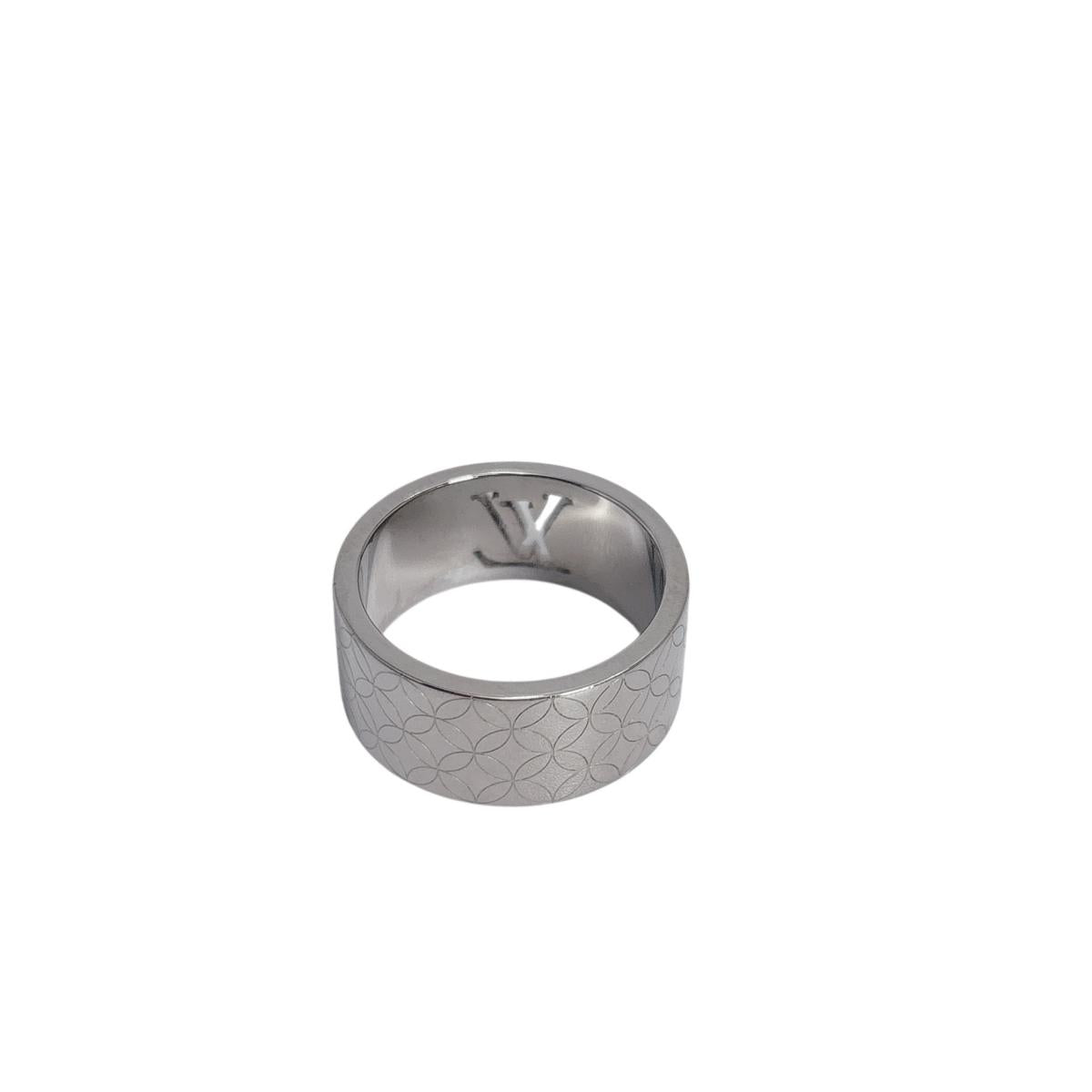 LOUIS VUITTON Ring M65456 metal Silver M size (around 19) Berg Champs Elysees M