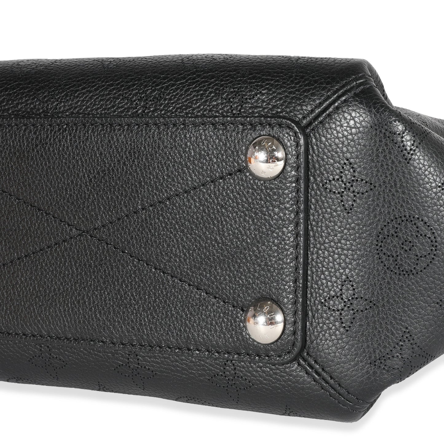 Louis Vuitton Louis Vuitton Black Mahina Leather Babylone Chain BB