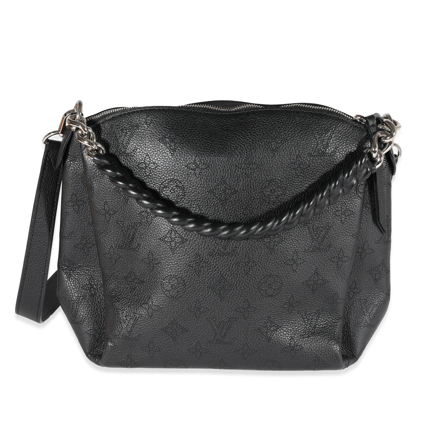 Louis Vuitton Louis Vuitton Black Mahina Leather Babylone Chain BB
