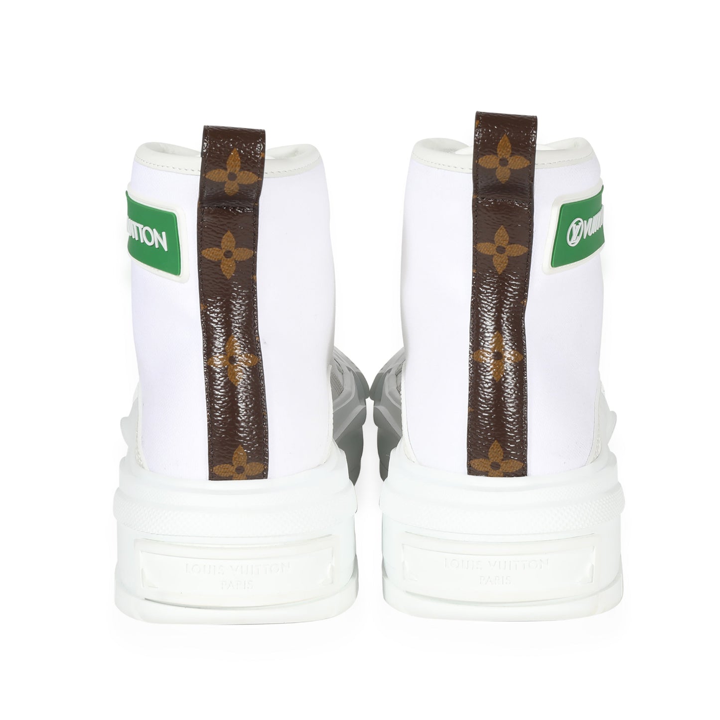 Louis Vuitton Squad Sneaker Boot White Green