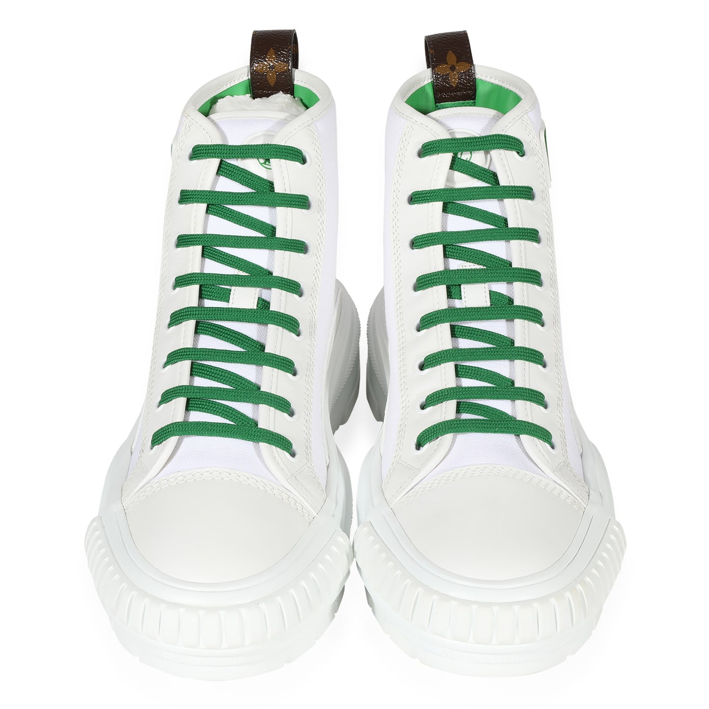 Louis Vuitton Squad Sneaker Boot White Green