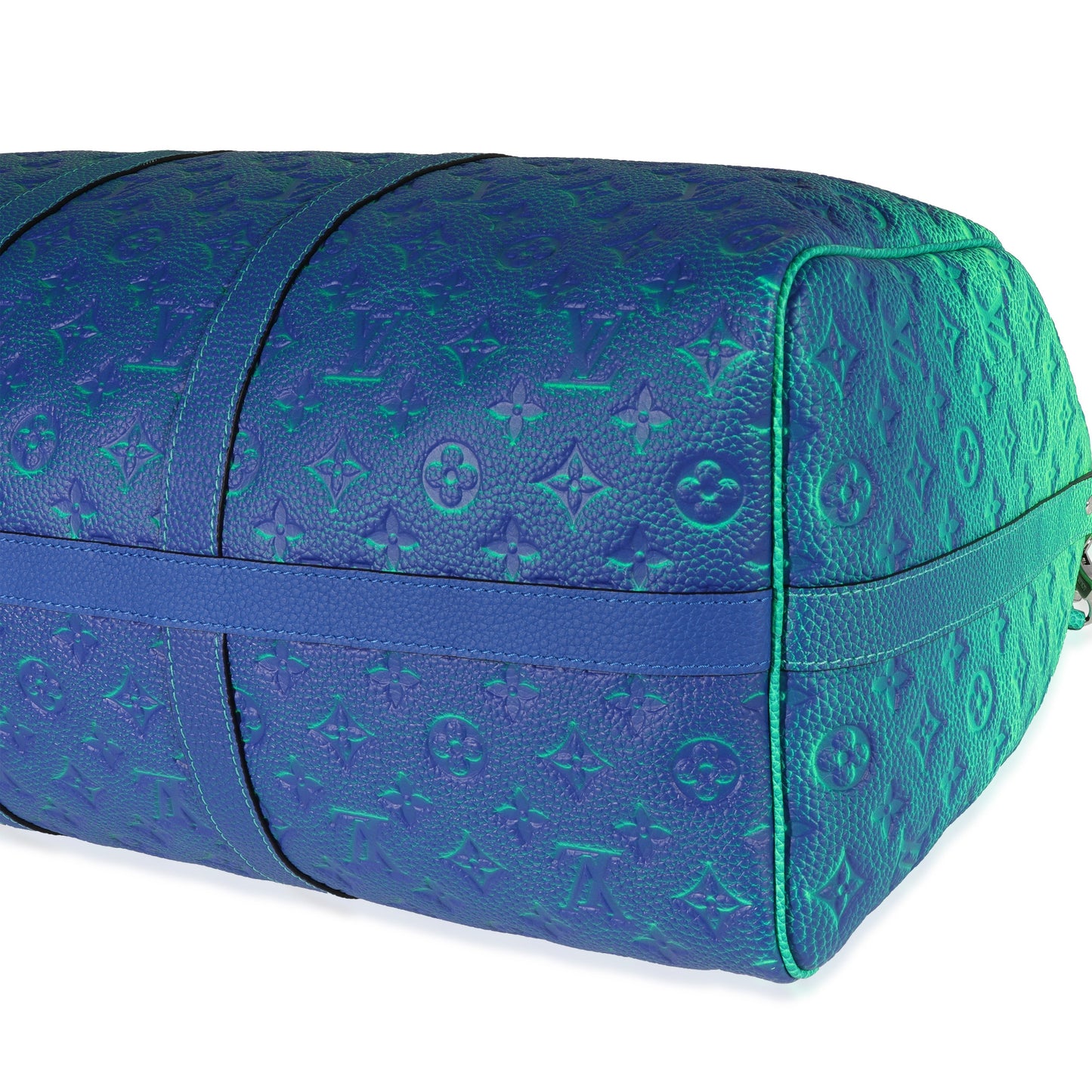 Louis Vuitton Louis Vuitton Blue & Green Monogram Taurillon Illusion Keepall Bandoulière 50