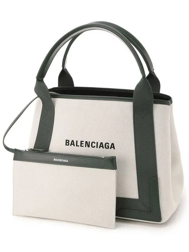 Luxury Balenciaga Trending 2025 Cabas Logo Canvas Small Tote Bag Dark Khaki