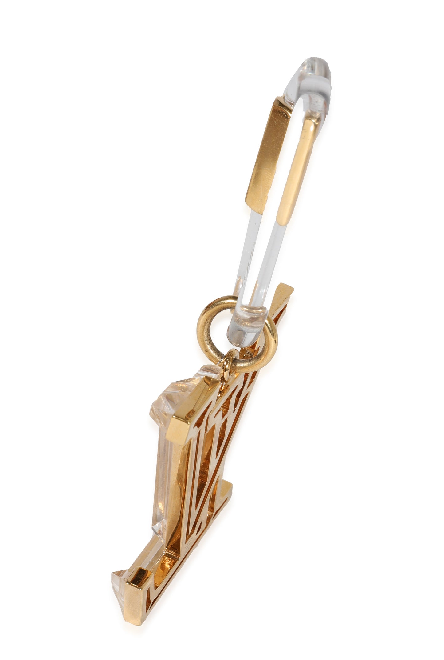 Louis Vuitton Louis Vuitton Clear Resin & Gold Metal LV Prism Bag Charm