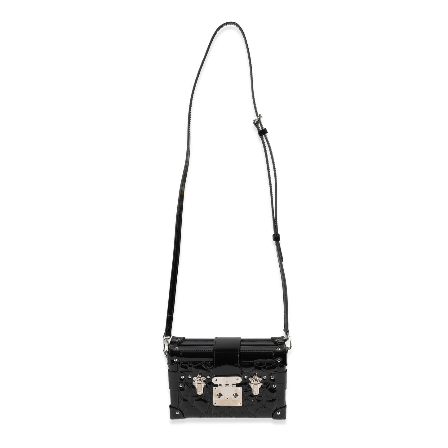 Louis Vuitton Louis Vuitton Black Fleur Monogram Vernis Petite Malle