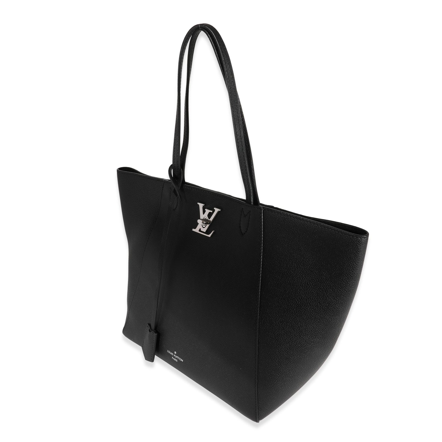 Louis Vuitton Louis Vuitton Black Grained Calfskin Lockme Cabas Tote