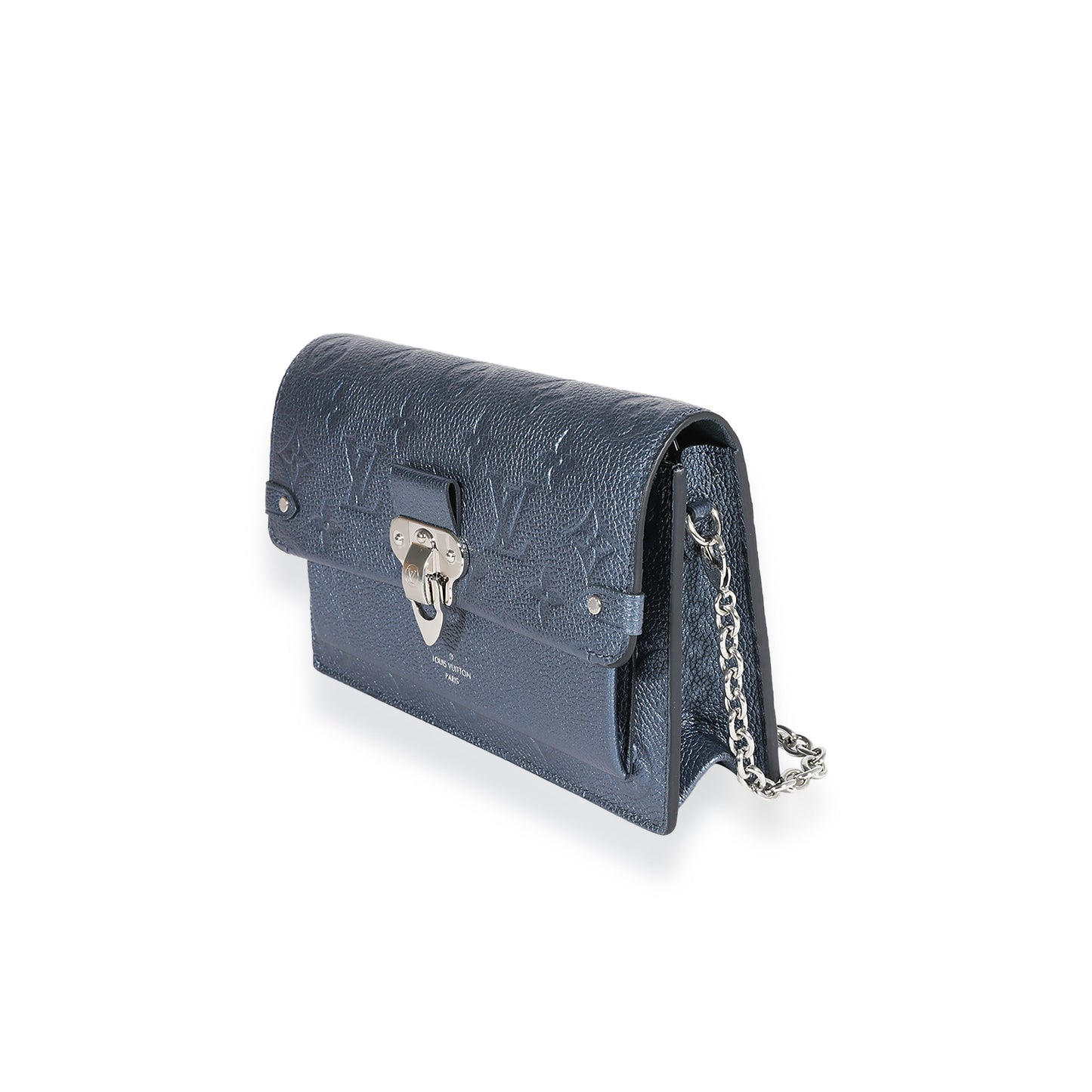 Louis Vuitton Louis Vuitton Navy Nacre Monogram Empreinte Vavin Chain Wallet