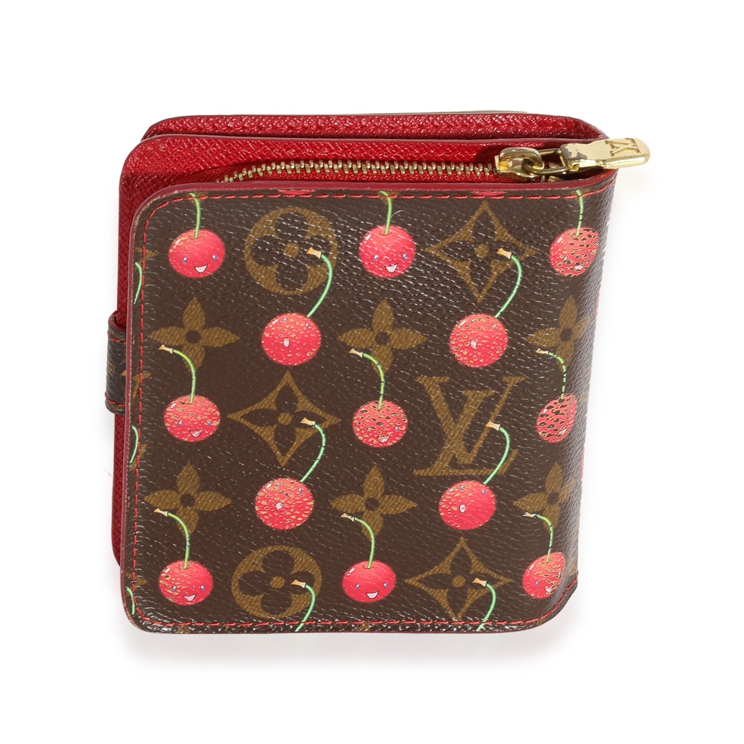 Louis Vuitton Louis Vuitton x Takashi Murakami Monogram Cerises Compact Wallet