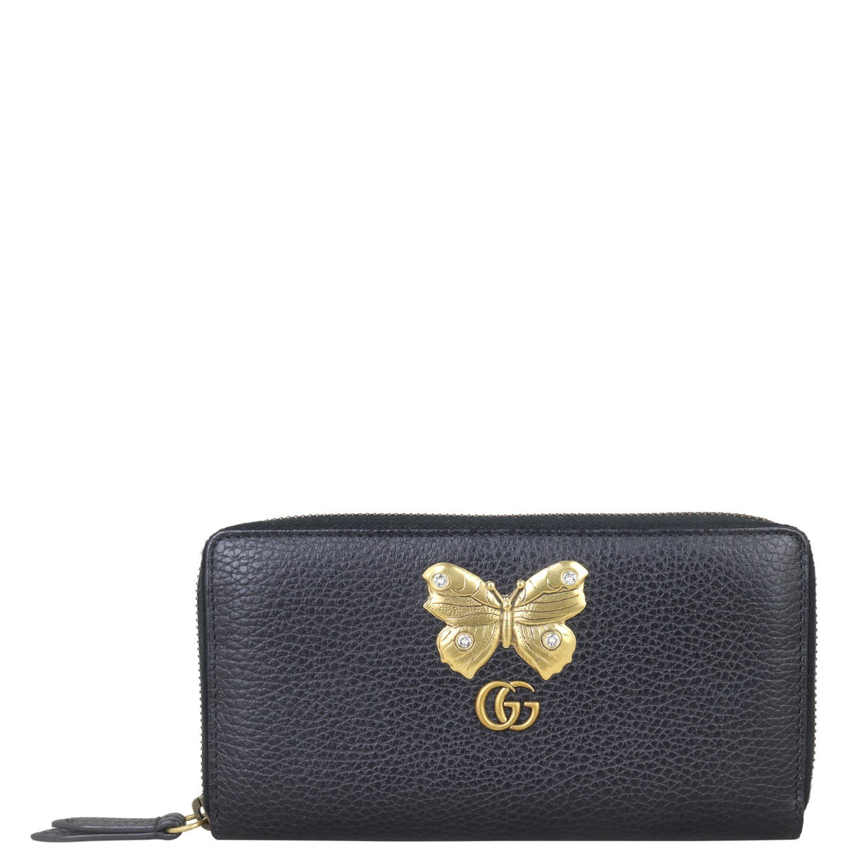 Gucci Butterfly Farfalla  Zip Around Continental Wallet