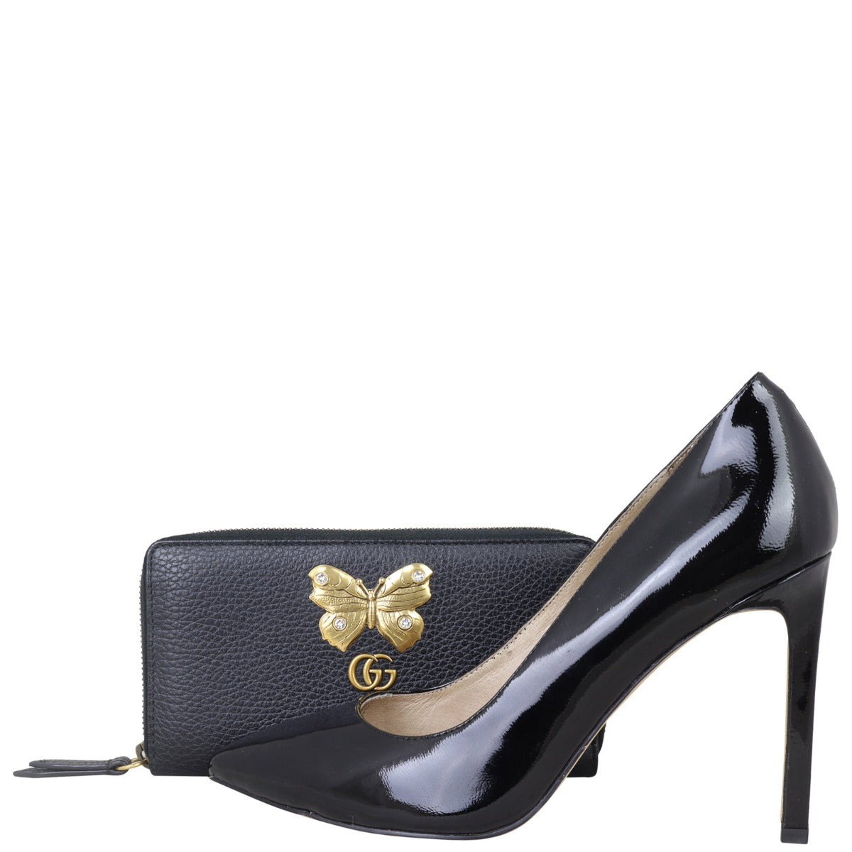 Gucci Butterfly Farfalla  Zip Around Continental Wallet