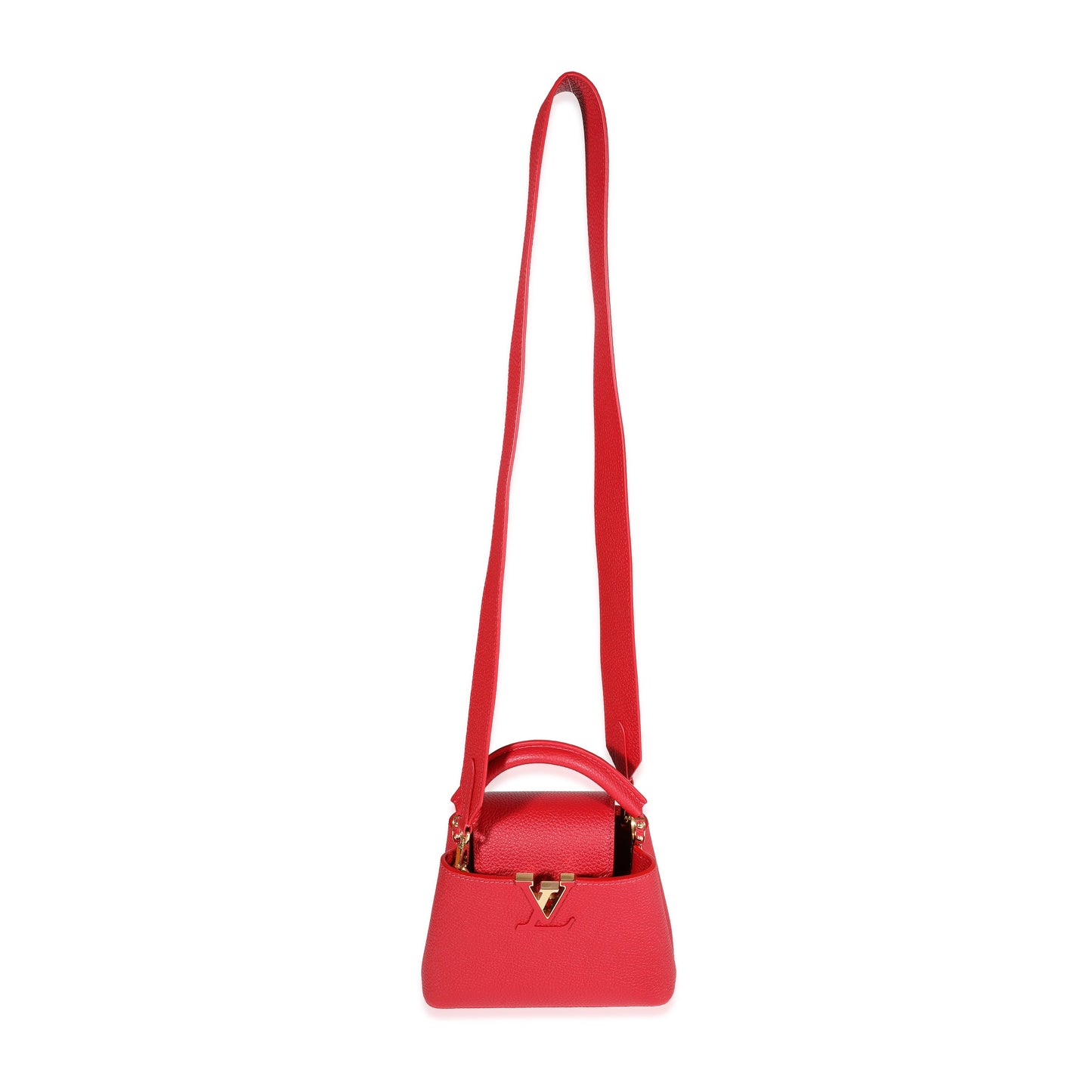 Louis Vuitton Louis Vuitton Scarlet Taurillon Capucines Mini