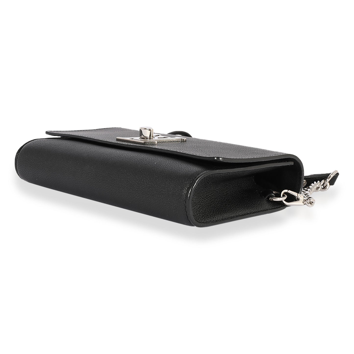 Louis Vuitton Louis Vuitton Black Taurillon Leather Lockme Short Handle Clutch