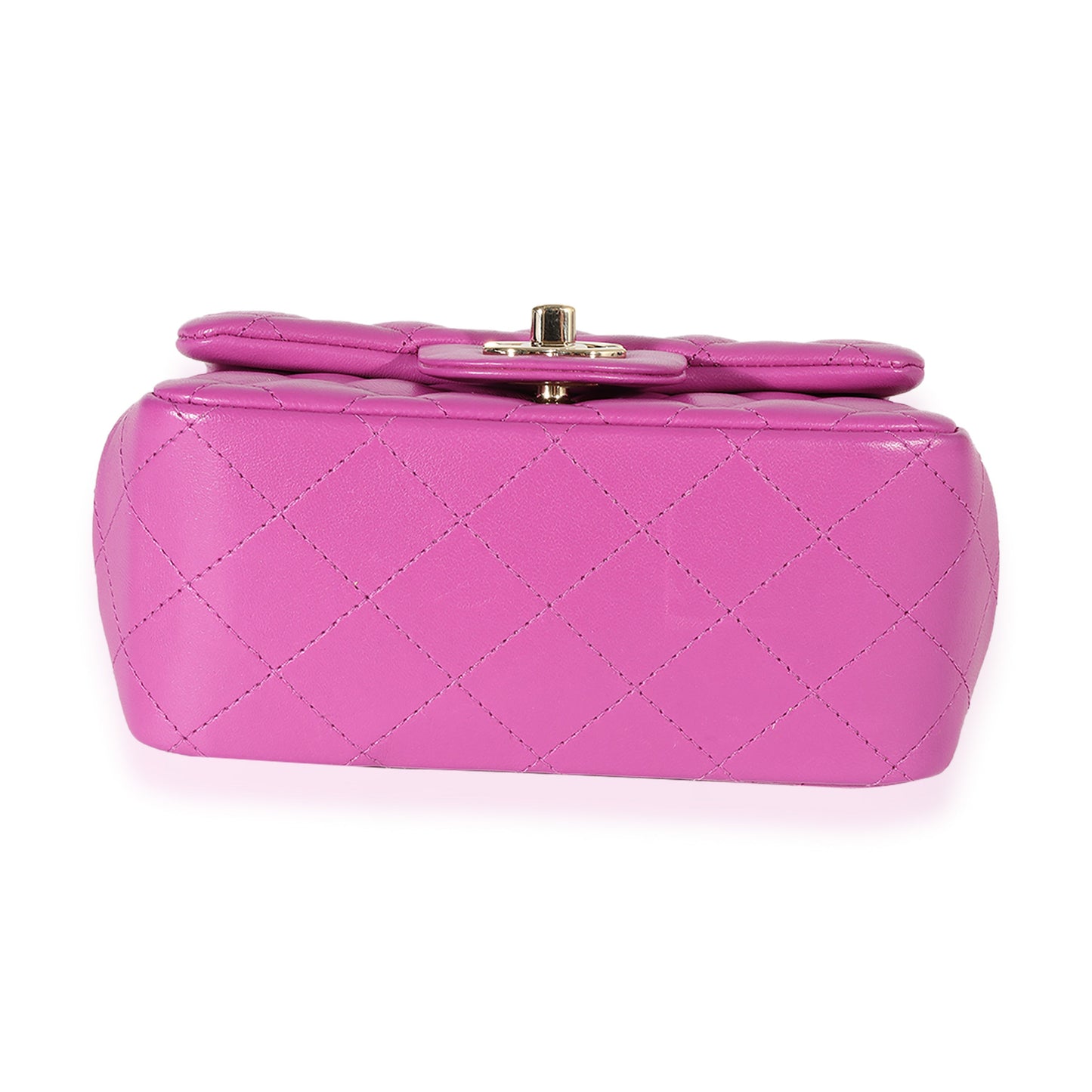 Chanel Purple Quilted Lambskin Mini Square Classic Flap Bag