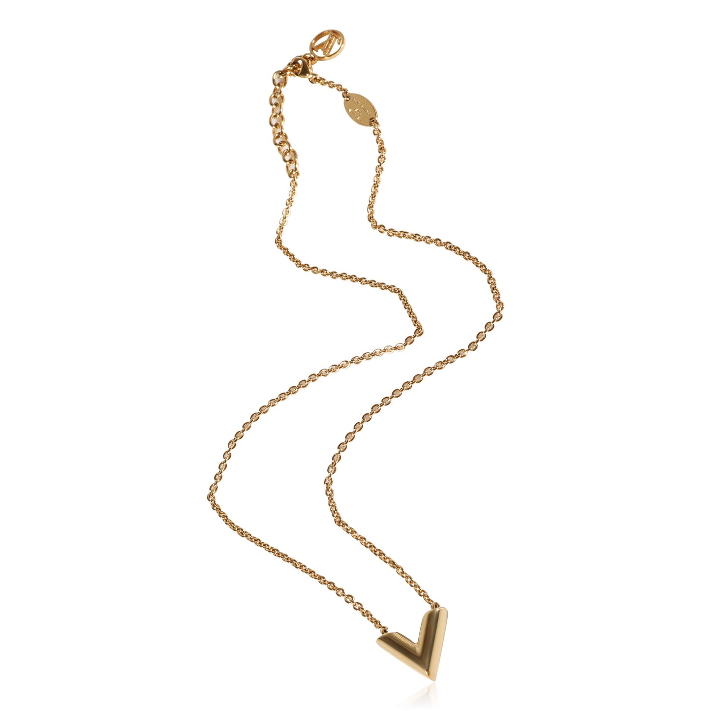 Louis Vuitton Louis Vuitton Essential V Gold Tone Necklace