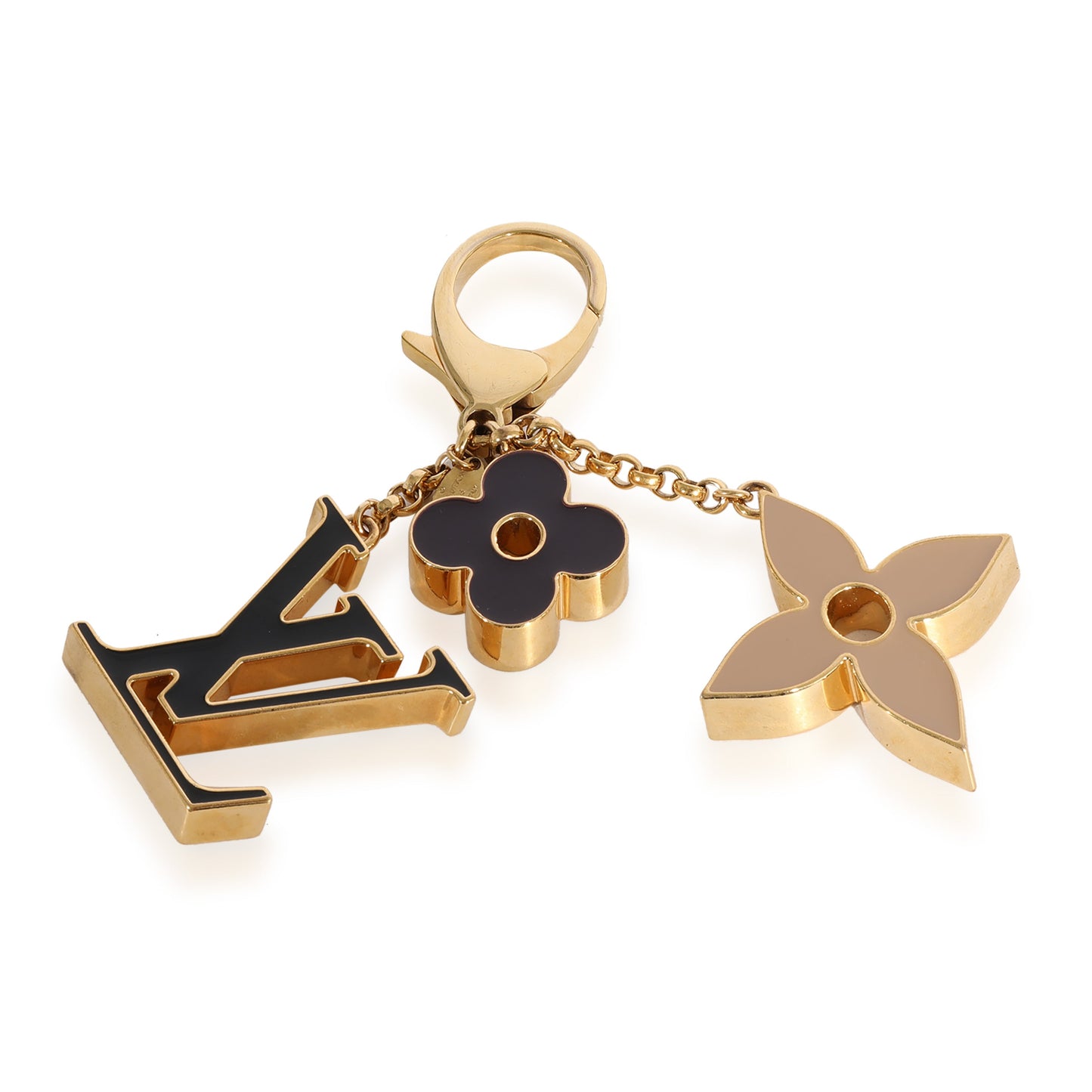Louis Vuitton Louis Vuitton Gold Tone Fleur De Monogram Bag Charm