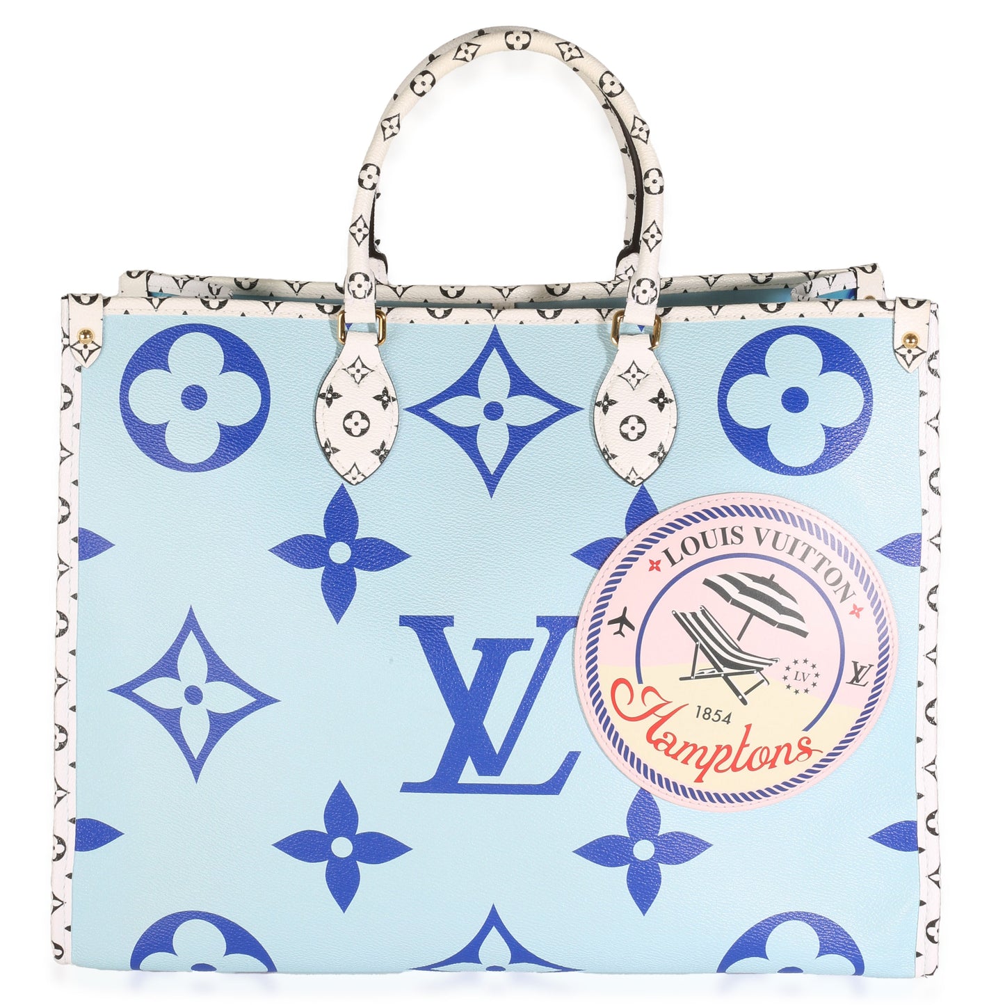 Louis Vuitton Blue Monogram Giant Canvas Hamptons Onthego GM