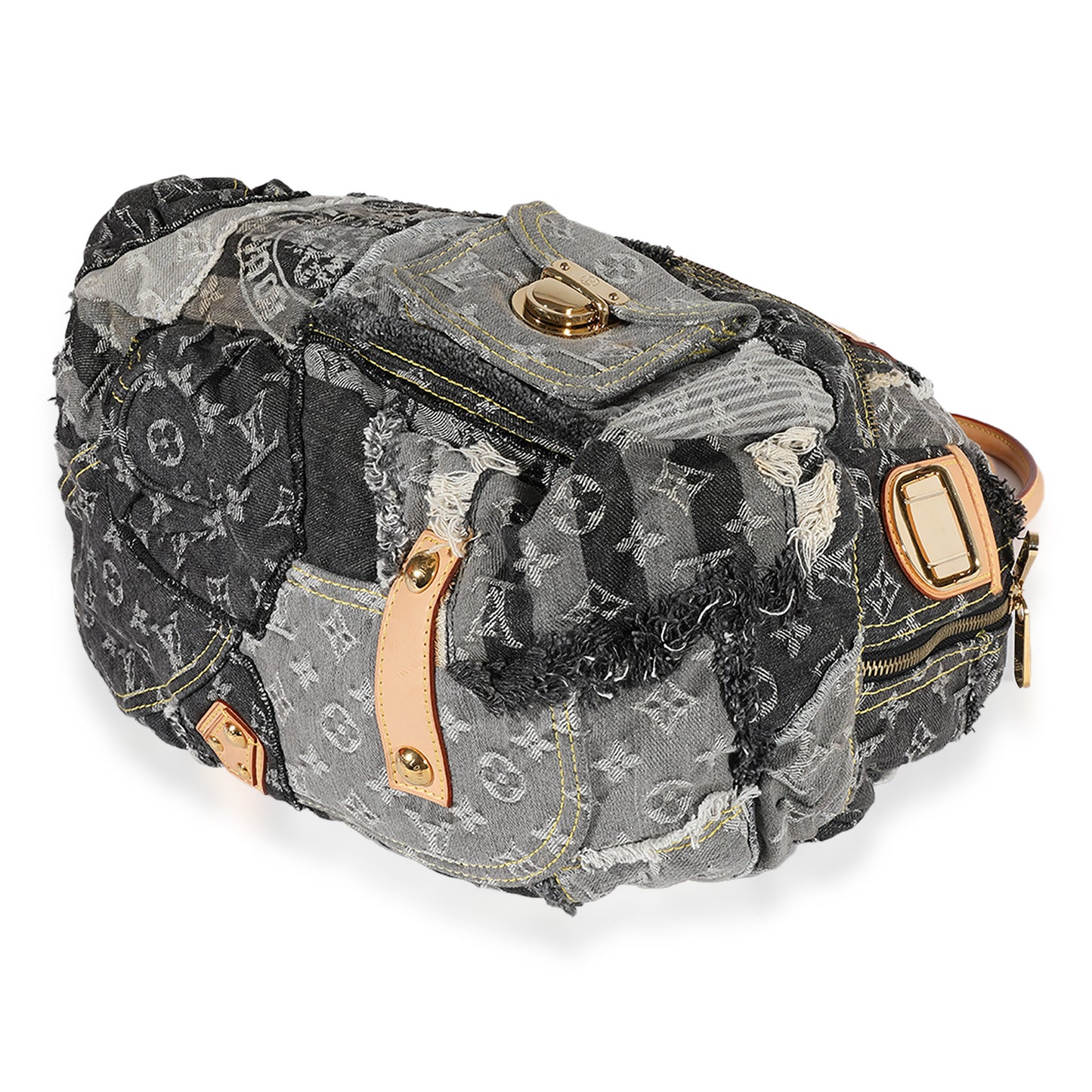 Louis Vuitton Louis Vuitton Gray Monogram Denim Patchwork Bowly Bag