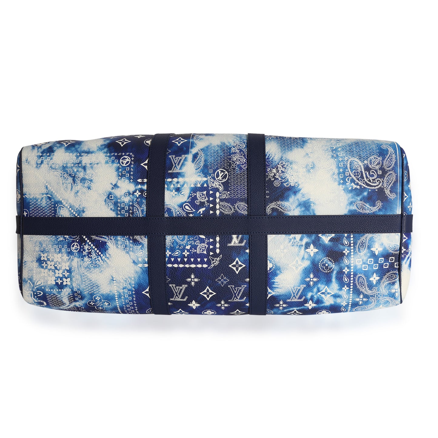 Louis Vuitton Louis Vuitton Blue Monogram Bandana Keepall Bandoulière 50
